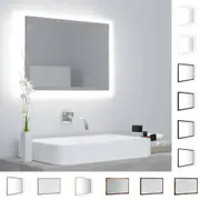 LED Bathroom Wall Mirror Washroom Vanity Dressing Mirror Multi Colours vidaXL
