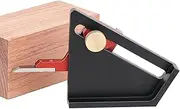 Woodworking Setup Blocks, Metric Height Guide, Router Table Depth Adjuster, 8.6x2.5x9.8cm Anodized Aluminum Precision Ruler Carpenter Marking Tool for Drill Press, Saw, Workshop