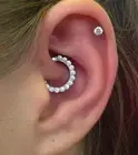 Daith Jewelry, Rook Piercing Septum Clicker Daith Earrings Crystal Rook Ring 16G