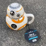 NEW Star Wars BB-8 Droid Character Mug W/ Lid 10 Oz Mug Cup Hallmark With Sound