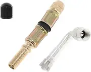 X AUTOHAUX 1set 90 Degree Copper Tire Valve Extension with Durable Plastic 75mm Tyre Valve Stem Extender for Car Motorcycle RV Truck Bike