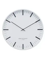 [One Six Eight London] Jaz Silent Wall Clock 40cm in White
