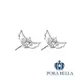 <Porabella>925純銀鋯石耳環 飛翔雲海 穿洞式耳環 Earrings