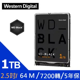 WD【黑標 7mm】(WD10SPSX) 1TB /7200轉/64MB/2.5吋/5Y