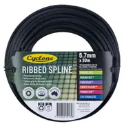 Cyclone Tufflite Insect Fly Screening Ribbed Spline 5.7mm x 30m