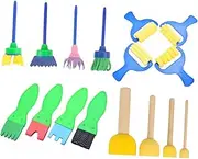16pcs 1 Set DIY Art Painting Sponge Brush Set Colorful Early Education Supplies for Drawing and Imagination Development in Art Classes