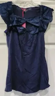 $125 NWT TED BAKER DOUBLE BOW FRONT DETAIL TOP SIZE: 0 TB / 2 US