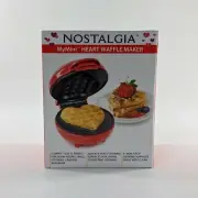 Nostalgia" My Mini Heart" Waffle Maker Electric 5” NEW 2021