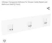 ODesign Transparent Adhesive for Shower Shelf and Bathroom