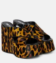 [Paris Texas] Paris Texas Mara 135 leopard-print platform sandals AU 10 multicoloured