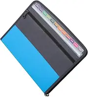 AUTSUPPL Multi-Layer Document Folder 13-Pocket Folder A4 Size Double Zipper for Travel Random Color