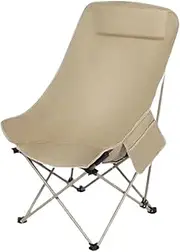 Foldable Chair, Portable Backpacking Chair, Ergonomic Breathable Seat Camping Gear for Yard Beach Fishing Travel Sports Patio Hiking