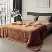 Bedding Aid Waterproof Reversible Blanket, Excellent Leakproof Protector Cover to Protect Bed Mattress, Sofa, Couch from Pee & Spills from Adults, Babies, Dogs, Pets (Beige/Greyish Blue, 80”x90”)