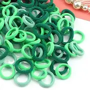 Pack of 100 Elastic Hair Bobbles Small Baby Hair Bobbles Soft Cotton Mini Hair Bands Without Metal Hair Bobbles Ponytail Holders Perfect for Children, Babies, Little Girls, Green