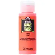 Folk Art Glow in the Dark Acrylic Paint 59ml Red