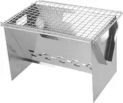 Toddmomy Mini Folding Barbecue Stove Portable Bbq Grill Outdoor Camping Stove Stainless Steel for Bonfire