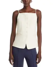 Staud Una Sleeveless Button Down Top