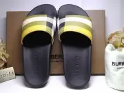 BURBERRY Women's Yellow Vintage Check Slide Sandals Size 7US *****$370*****