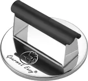840G Stainless Steel Smash Burger Press – Heat Resistant, Dishwasher Safe