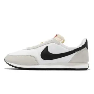 Nike 休閒鞋 Waffle Trainer 2 男女鞋 經典款 復古鞋型 舒適 情侶穿搭 麂皮 米白 黑 DH1349-100 [ACS 跨運動]