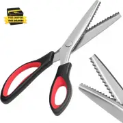 Pinking Shears, 9” Zig Zag Scissors for Fabric，Professional Handheld Dressmaking