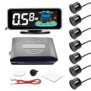 Front & Rear Car Reversing Radar System Lcd Display Parking Sensor With 8 Head Probe Distance Detection Sound Warning Bu