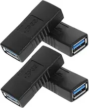 Angoily Mini USB Connector 4 Pack USB Female to Female Adapter for Extender Transfer
