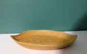 Rare NEW Leaf Shape Ceramic Dish by CRATE & BARREL - 8 1/2" L, 4 1/2" W .