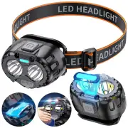 Bikight Smart Sensor Powerful LED Headlamp USB Charging Emergency Head Flashlight 250LM XPE LED Headlight IPX4 Waterproo