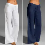 PLUS SIZE LADY WHITE PANTS FOR WOMEN TROUSERS SUMMER COTTON