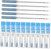 HOODANCOS 10 Sets Silk Needle Head for Sewing Machine Flat Car Needle Flat Point for Fabric DIY