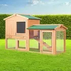 i.Pet Chicken Coop Rabbit Hutch House Run Cage Wooden Outdoor