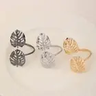 Napkin Holder Smooth Edge Multipurpose Napkin Buckle Leaf Shaped Serviette Ring