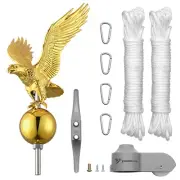 Yescom Flagpole Repair Parts Kit Topper Eagle Top Final Cleat Clip for 20/25/30