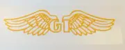 GT WINGS 8" YELLOW DECAL VINYL BMX OLD SCHOOL STICKER