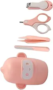 Kisangel 1Set Nail Clipper Set Nail Care Kit with Rounded Edge File Safe Grooming Tools for Newborns Adorable Storage Case for and Storage