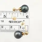 Baroque Tahitian Pearl Dangle Earrings – 14k Yellow Gold