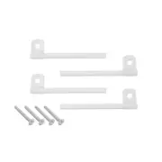 Grisham Flush-Mount Window Bar Brackets High Gloss Powder-Coated White (4-Pack)