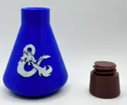 D&D Mana Potion round bottle dice holder with a free 7-piece dice set