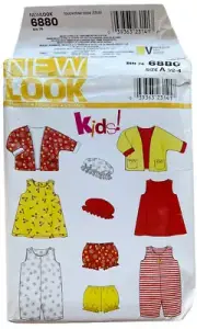 New Look 6880 Sewing Pattern | Jacket Dress Romper Hat | UnCut | 1/2-4