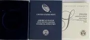 2020 W $1 BURNISHED SILVER EAGLE BOX & COA NO COINS OR CAPSULES