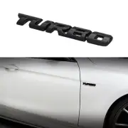 2x Black 3D TURBO Logo Letter Racing Sport Auto Sticker Emblem Badge Car Styling (for: Peugeot)