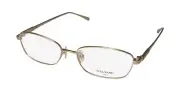 NEW VERA WANG LUXE MIRIAM EYEGLASSES GOLD 51-16-132 WOMENS FULL-RIM TITANIUM