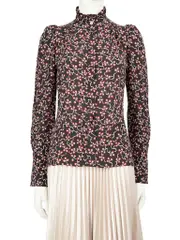 Floral Pattern Silk Top