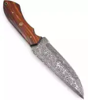 Fixed Blade Knife Damascus Steel Full Tang With Sheath Hunting Chef's Knife