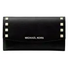 ❤️ Michael Kors Karla Large Trifold Black/Gold Wallet In Original Packaging