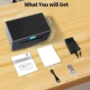 Roenllce Label Printer: Bluetooth, High-Speed, Compact, Ink-Free, 72 PPM