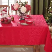 SASTYBALE Christmas Square Tablecloth 52 x 52 Inch Holly Berries Jacquard Spi...