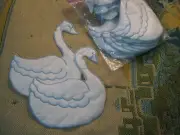 Swan applique LOT, for quilts, towels, curtains, etc 18pcs, goose, geese, patch