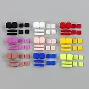 Rubber LCD Screen Screw Feet Screw Cap Cover Set Replacement for Nintendo DS Lite NDSL Game Console Dustproof Cover 1 Set (Red)